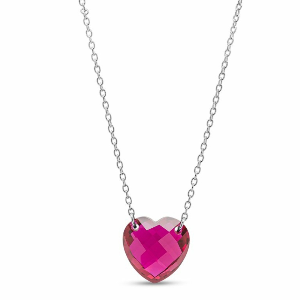 NWT $499.00! 7 CT RUBY HEART CHOKER NECKLACE